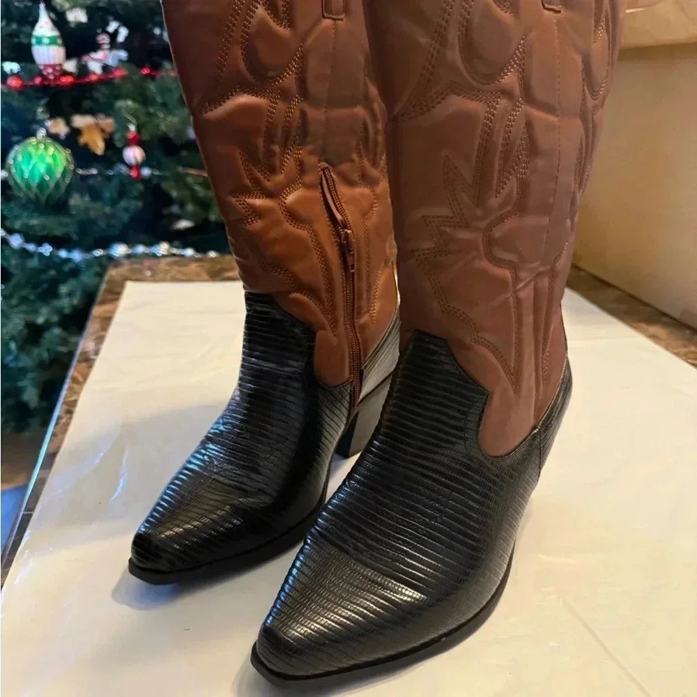 Just Fab Natasha Western Boot Size 7.5 - Picture 8 of 8